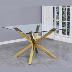 Mesa Madrid Gold Cuadrada 100x100