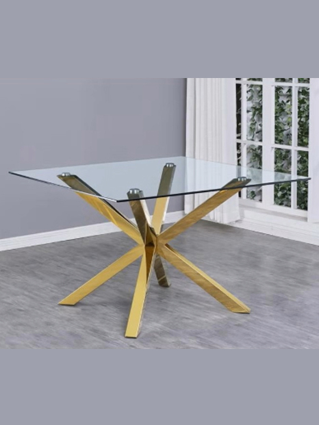 Mesa Madrid Gold Cuadrada 100x100