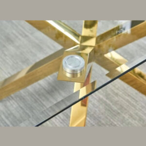 Mesa Madrid Gold Cuadrada 100x100