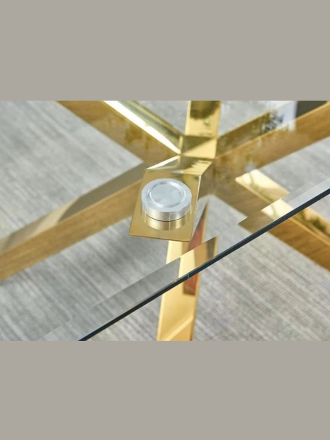 Mesa Madrid Gold Cuadrada 100x100