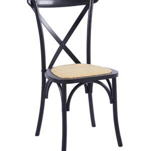 Silla Crossback Madera Rattan Negro Silla Crossback Madera Rattan