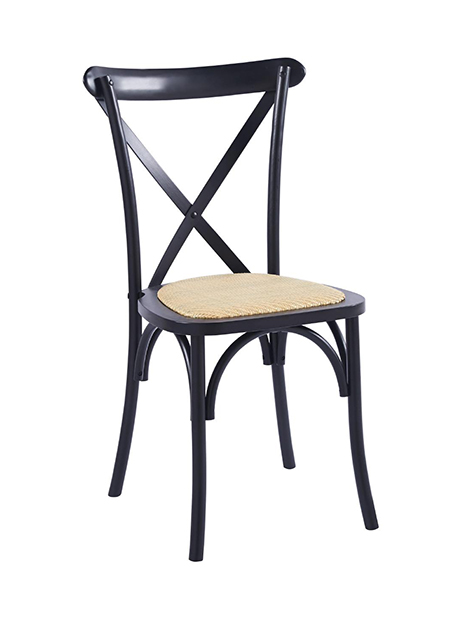 Silla Crossback Madera Rattan Negro Silla Crossback Madera Rattan