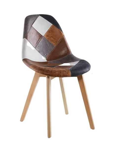 Silla Patchwork Cuero